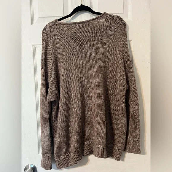 Ralph Lauren Taupe & Gold Knit Sweater - Picture 6 of 7